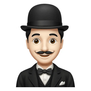 Quiero una imagen graciosa de charles chaplin por favor sticker