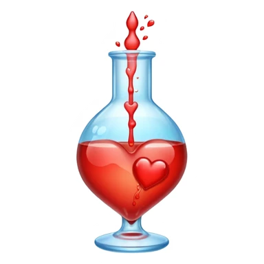 Heart emoji with things of laboratory  separados sticker
