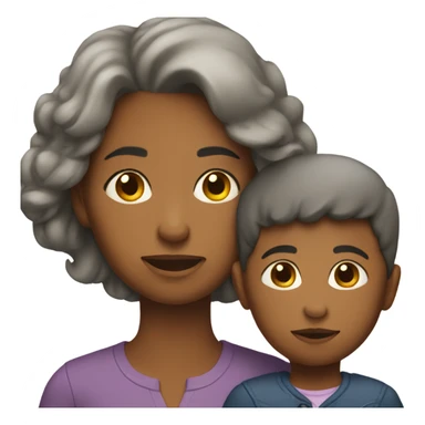 A mother with her boy sticker