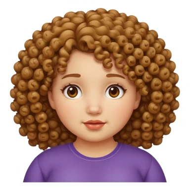 Fat curly head girl sticker