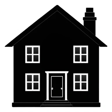 house outline drawing silhouette  sticker