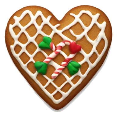 gingerbread christmas heart sticker