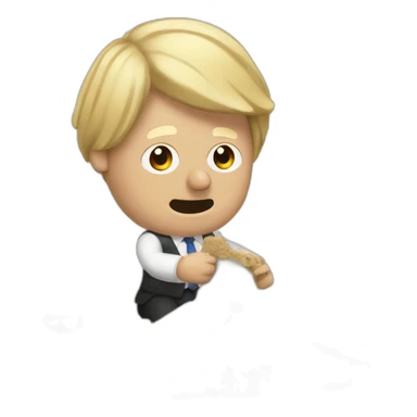 Boris Johnson building a sand castle sticker