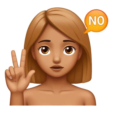 Girl saying no sticker