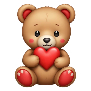 Teddy whit heart sticker