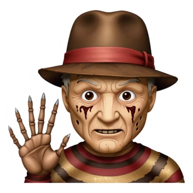 glitter freddy krueger sticker