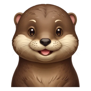 a flirty male otter winking sticker