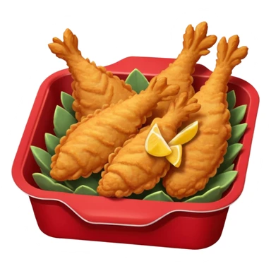 chicken tenders in a red paper tray  sticker