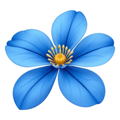 Blue flower sticker