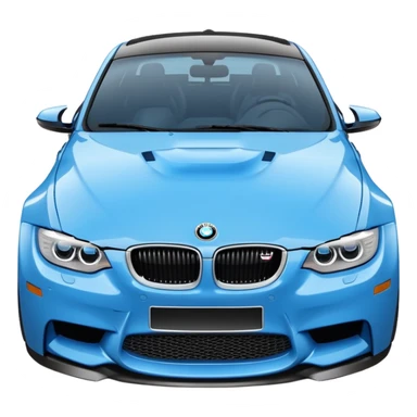 Make me an emoji with a blue bmw M3 and some kind of sign that says ‘W LZR’ sticker