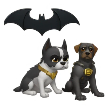 Batman and brusseles griffon sticker