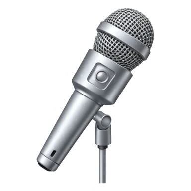 A microphone with gitter sticker