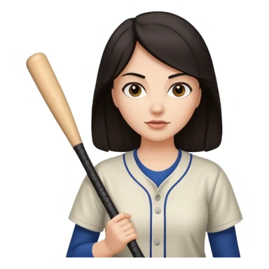 bat and woman with dark hair sticker