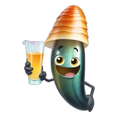 Mussel holding a spritz sticker