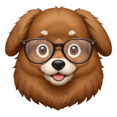 un perro con gafas sticker