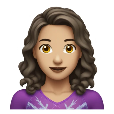 beautiful brunette figure skater sticker