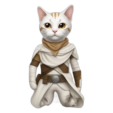 Cat in costume star wars sticker