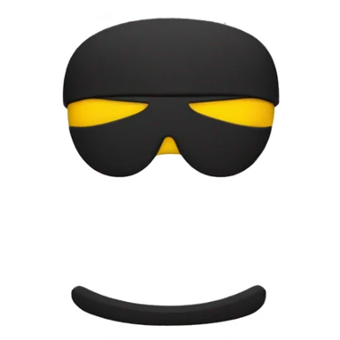 generate 1 emoji like a ninja style: colors black, red, yellow from top to bottom sticker