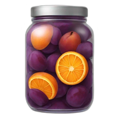jar of orange dried plum sticker