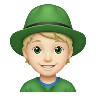kid Character with Green Hats sticker