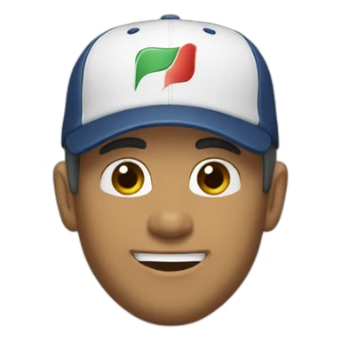 Juninho with a cap sticker