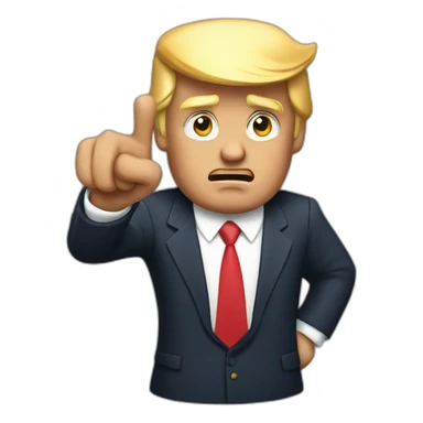 Donald Trump pointing with his fingers sticker