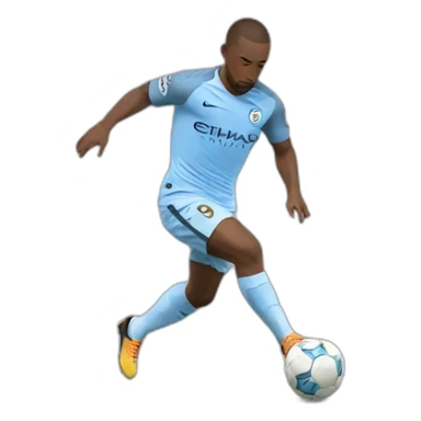 manchester city player tackling sticker