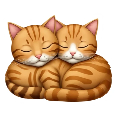 two cats sleeping  sticker