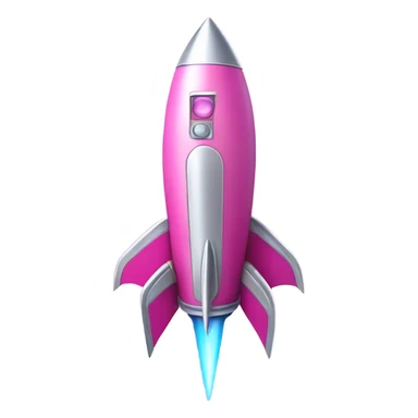 pink rocket sticker