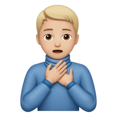 An emoji with hands around their neck choking themselves sticker