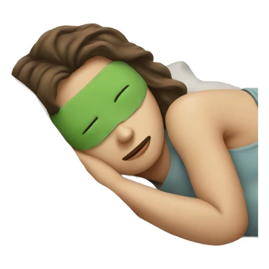 Sleeping face with eye mask sticker