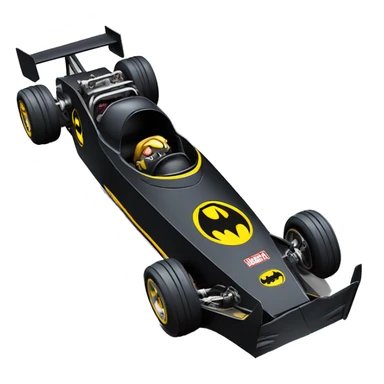 Radio Controlled Batman’s favorite, shaped like a top fuel Dragster with exposed suspension  sticker