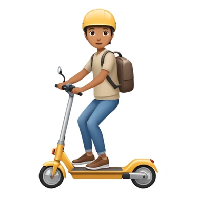 person riding an electric scooter sticker