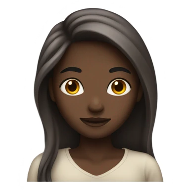 pretty darkskin girl with long hair  sticker