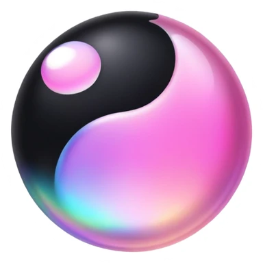  Black-pink-Iridescent-aesthetic-scenic-Decoration sticker