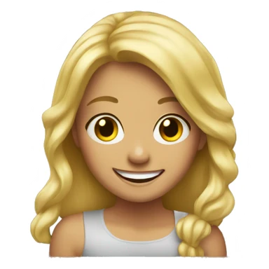 blonde girl smiling at bar sticker