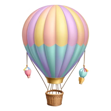 pastel hot air balloon  sticker