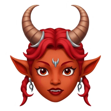 Diablita con cachos sticker