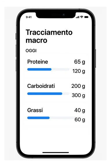 Tracking di macros alimentari su iphone in italiano sticker
