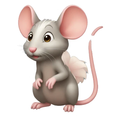 Ratón da beso a leona sticker