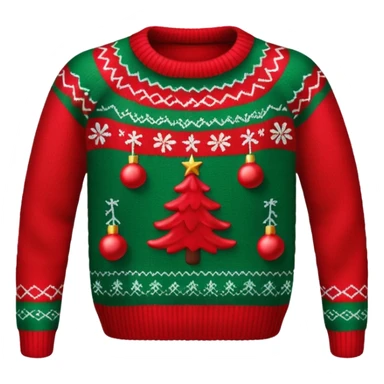 Still life, render, isolated, absolutely ugly christmas sweater sticker