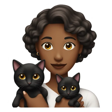 Pretty woman holding Black cat sticker