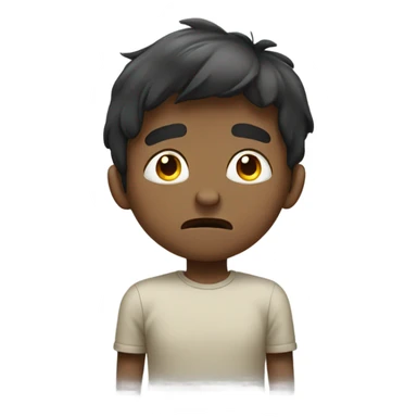 Annoyed boy faceplanting  sticker