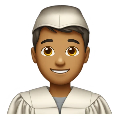 tan boy in graduation sticker