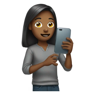 Person holding phone sticker