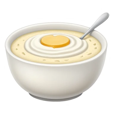 a bowl of grits, simple, clear sticker