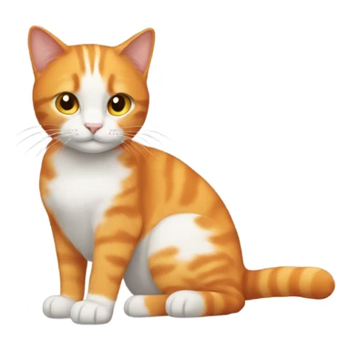 Orange cat with white feet sticker