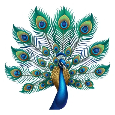 peacock feathers sticker