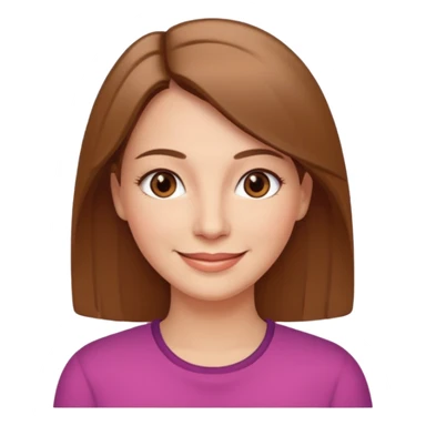 woman 40 years old brown eyes light brown straight hair smile sticker