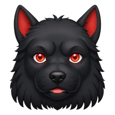red eyed black dog  sticker